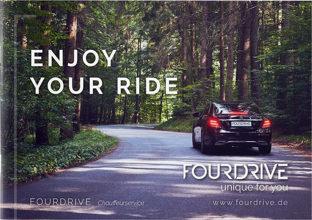 Cover Broschüre FOURDRIVE Chauffeurservice